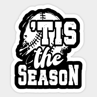 Tis The Season Baseball Lovers Funny Sticker